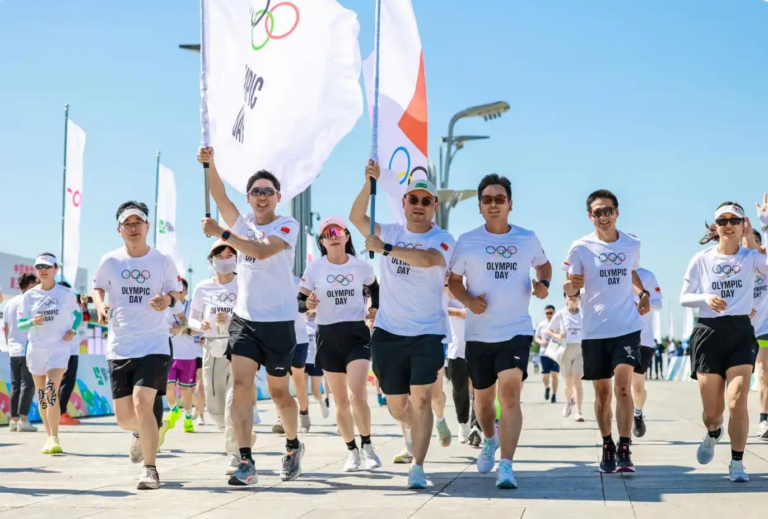 La journée olympique a préfacé en Chine avec une série d'activités de fitness pour toutes