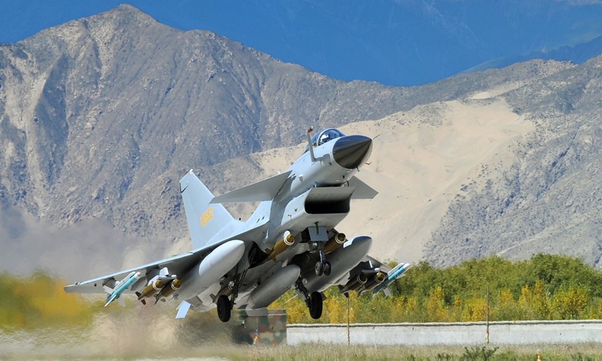 A J-10 fighter jet takes off. Photo: Courtesy of Aviation Industry Corporation of China/Zhu Peng