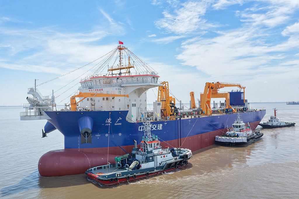 Le méga dredger de la Chine Junguang. / VCG