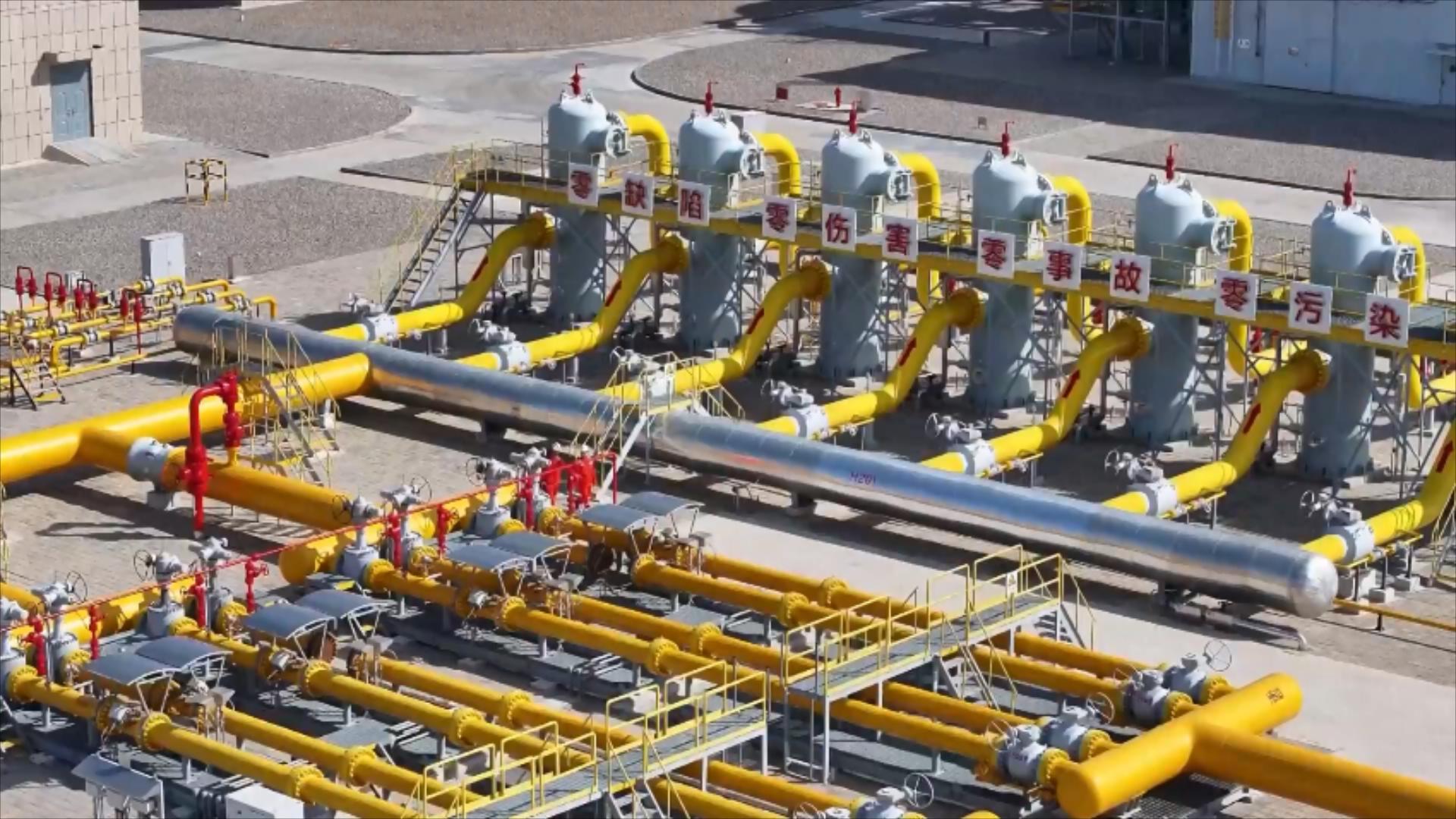 Le chantier de construction du premier tunnel de la section Guozigou du pipeline de transmission de gaz de l'Ouest à l'ouest, Xinjiang, 27 août 2025. / CMG