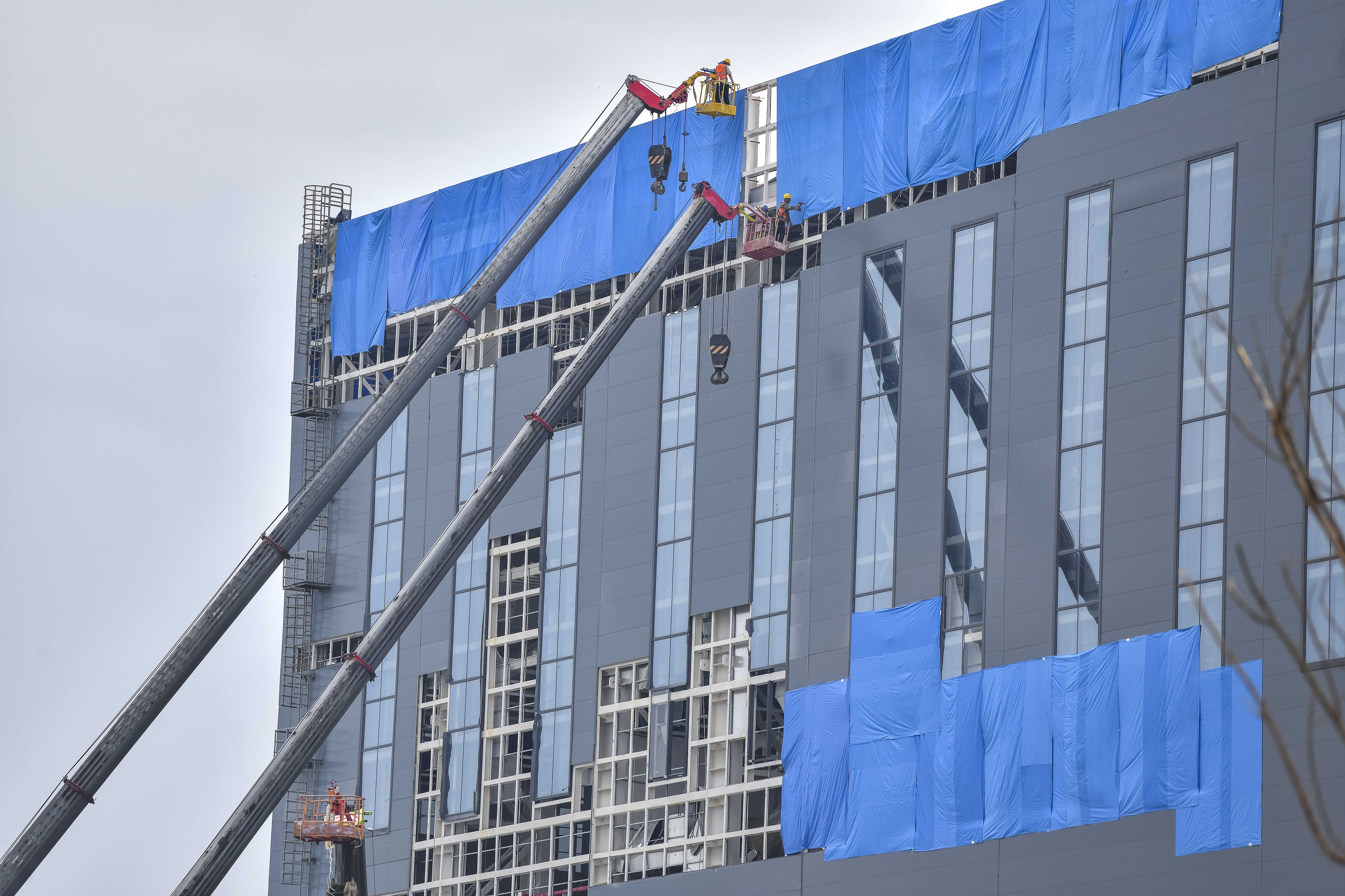 Une vue du parc industriel de fusées et de satellites à WIAC, dans la province de Hainan, dans le sud de la Chine, le 11 septembre 2024. /VCG