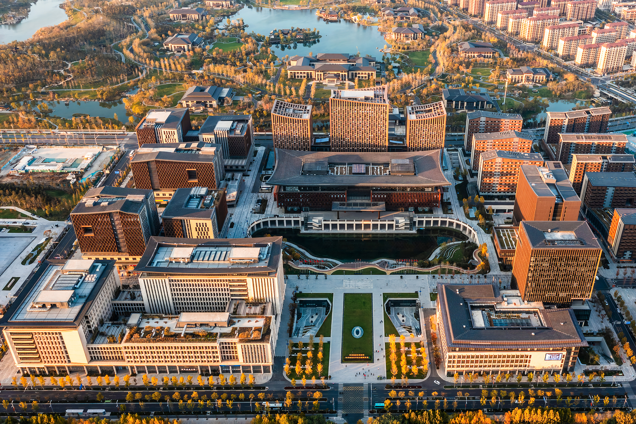 Une vue de la nouvelle zone de Xiong'an, province du Hebei, nord de la Chine. /VCG