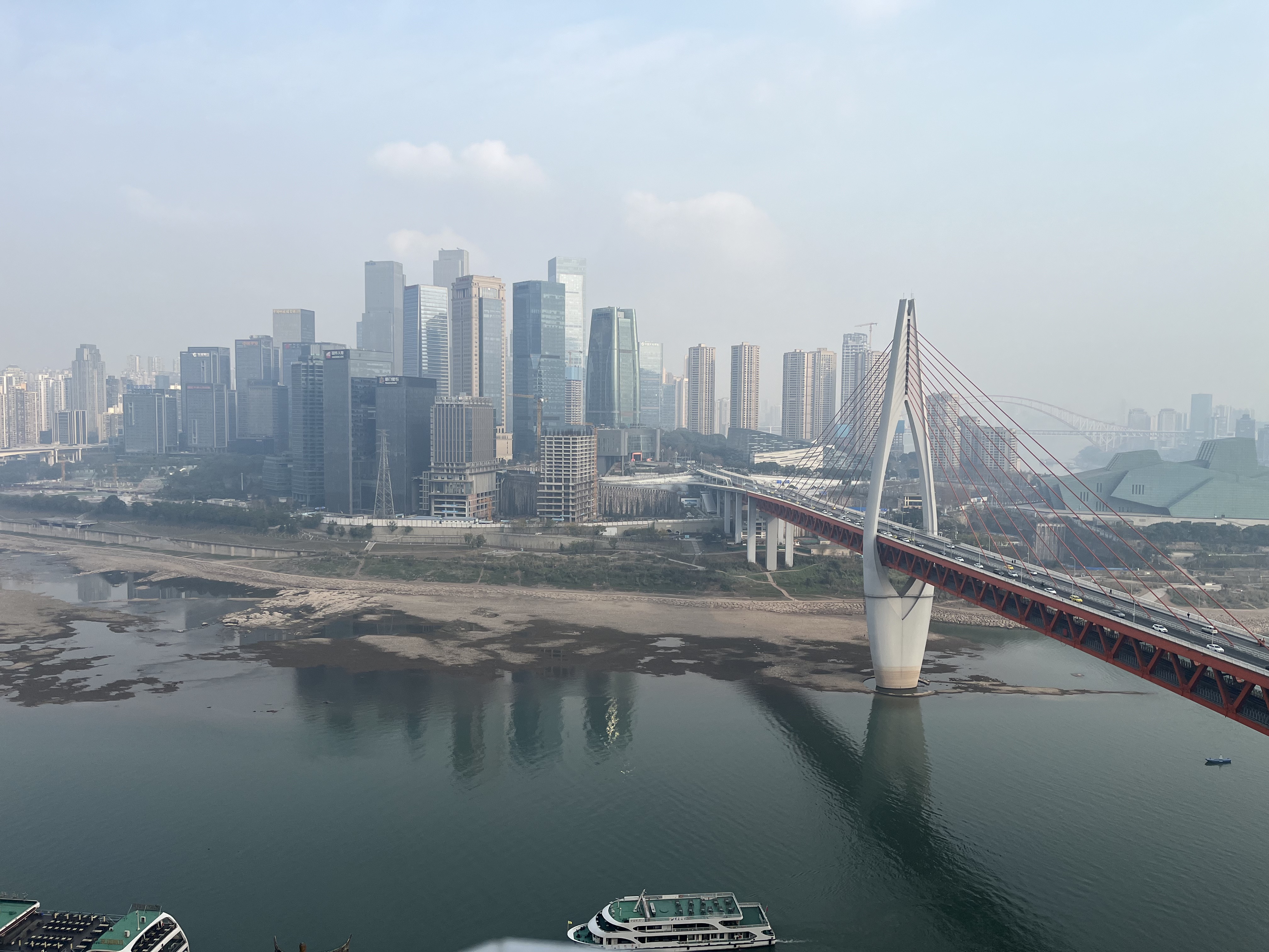 La rivière Jialing est vue à Chongqing, au sud-ouest de la Chine. /CGTN 