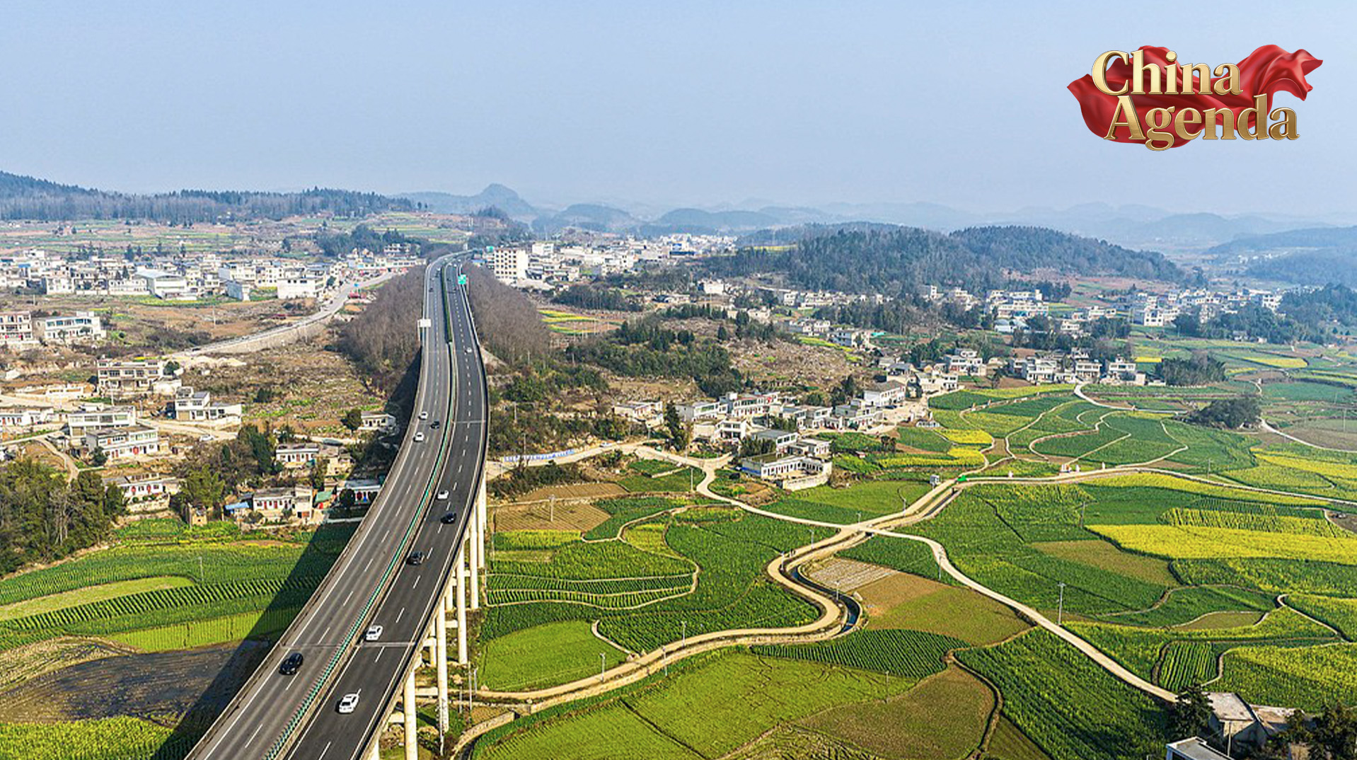 Une vue d'un village de la région autonome Zhuang du Guangxi, dans le sud de la Chine, le 23 février 2026. /VCG