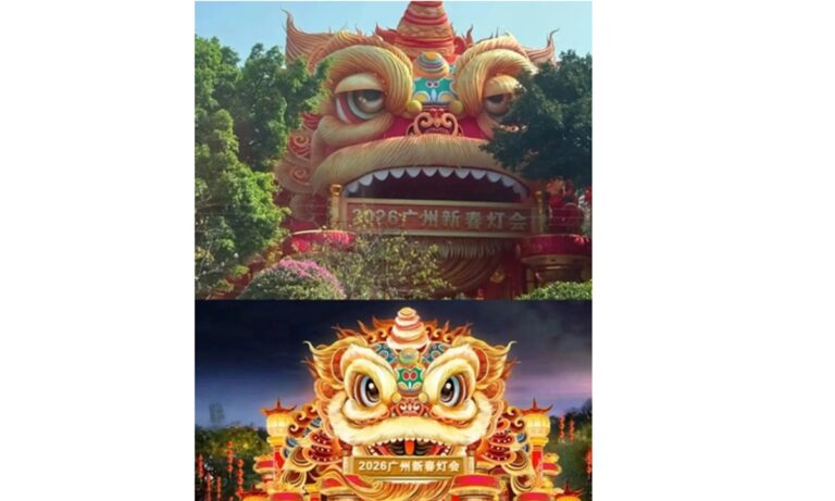 « Surprise en train de faire une sieste » : une lanterne de lion « endormie » dans la ville de Guangzhou suscite des blagues en ligne, une analogie avec le travail au bureau