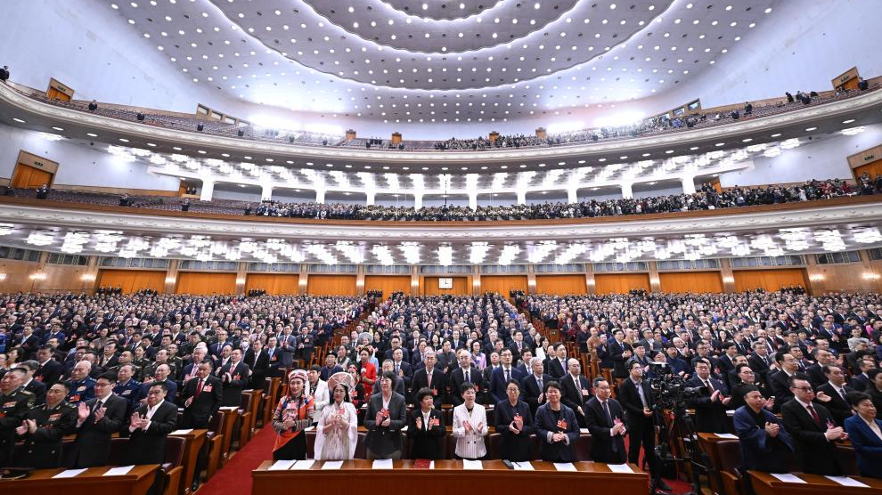 La réunion d'ouverture de la quatrième session du Comité national de la 14e Conférence consultative politique du peuple chinois s'est tenue au Grand Palais du Peuple à Beijing, en Chine, le 4 mars 2026. /Xinhua