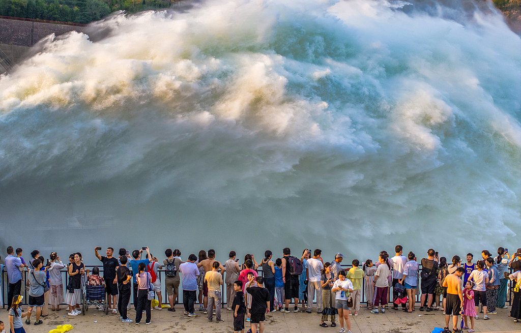 Le projet de contrôle de l'eau de Xiaolangdi régule l'eau et les sédiments, Jiyuan, province du Henan (centre de la Chine), 28 juin 2025. /VCG