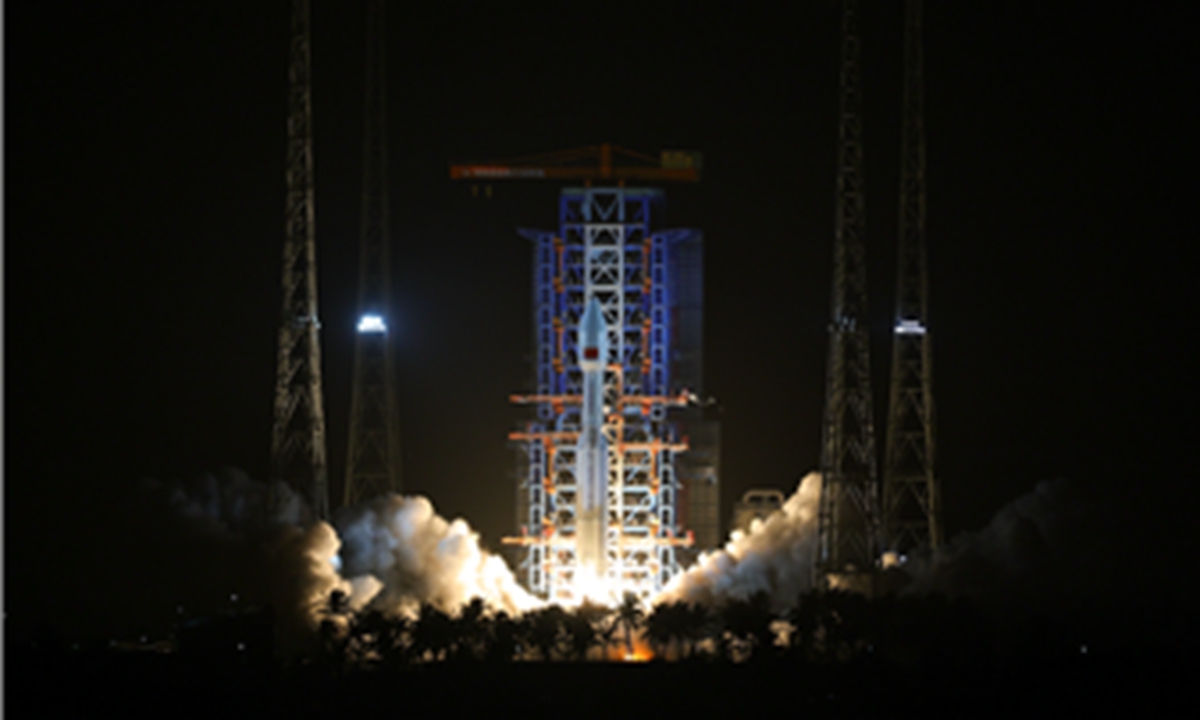 China successfully launched a Long March-8A carrier rocket from the Hainan commercial spacecraft launch site on March 13, 2026, and successfully placed the payloads, the 20th group of low-orbit internet satellites, into the preset orbit. Photo: IC

