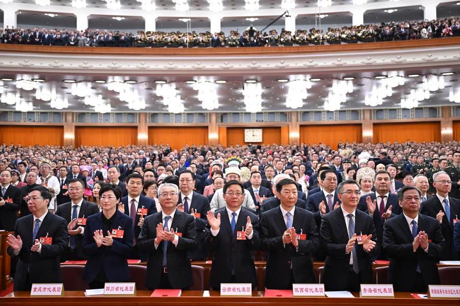 La réunion de clôture de la quatrième session de la 14e Assemblée populaire nationale (APN) s'est tenue au Grand Palais du Peuple à Beijing, capitale chinoise, le 12 mars 2026. /Xinhua