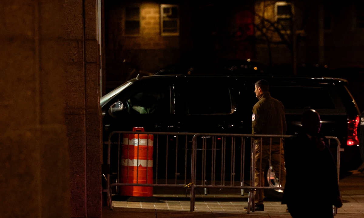 A convoy believed to be carrying Venezuelan president Nicolas Maduro arrives at the Daniel Patrick Moynihan United States Courthouse in Manhattan for his federal court appearance, on March 26, 2026. Photo: VCG