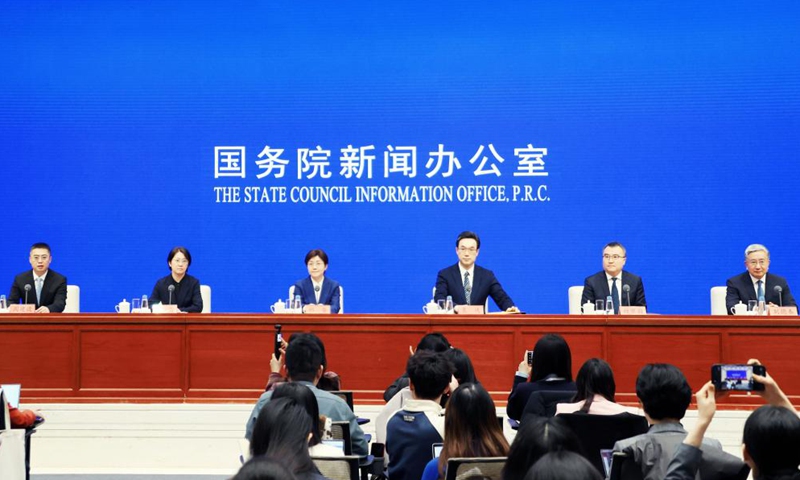 The State Council Information Office (SCIO) holds a press briefing on the draft Outline of the 15th Five-Year Plan (2026-2030) in Beijing, capital of China, on March 7, 2026. (Xinhua/Pan Xu)