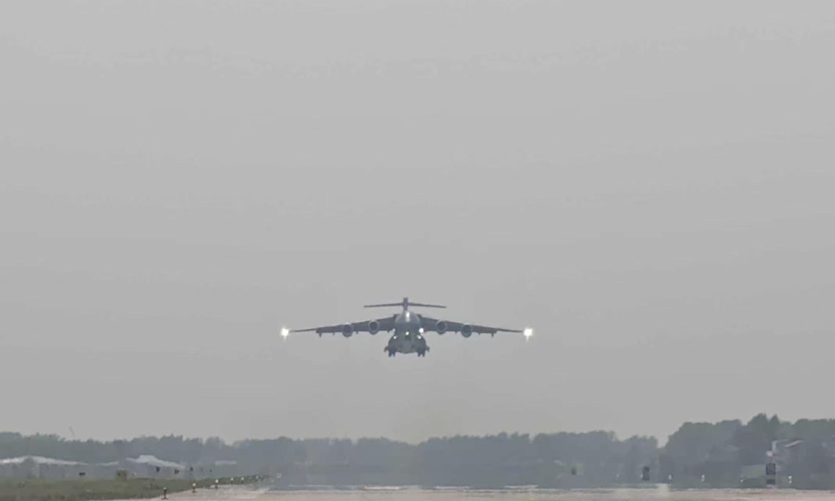 A Y-20B transport aircraft of the People