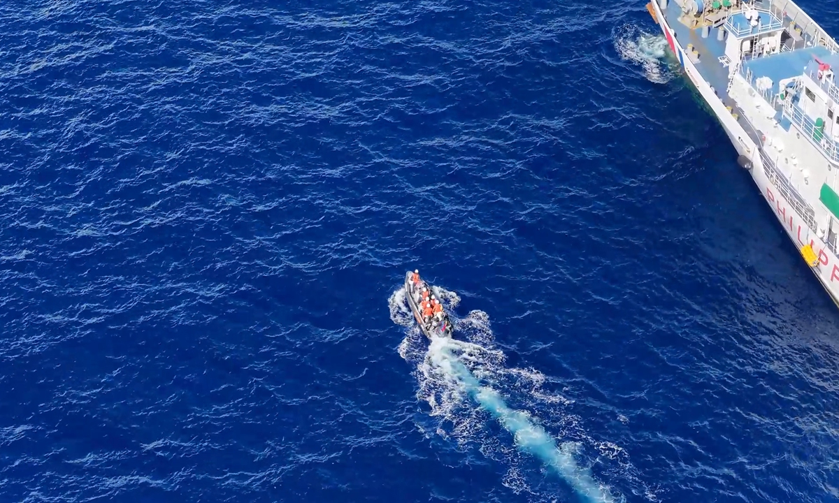 Screenshot from video obtained by the Global Times on July 21, 2026 shows the transfer of injured Philippine personnel near Ren